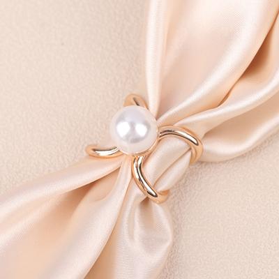 Fashion Scarves Buckle Women Brooches High-Grade Scarfs Buckles Stainless Steel Ring Scarf Clip Metal Brooch