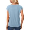 Women's Casual ,Color V,Neck Button,Up Top
