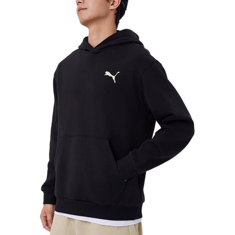 PUMA Urban GRAPHIC HOODIE Casual Fleece Lined Hooded Sweatshirt Men's Black 631729-01