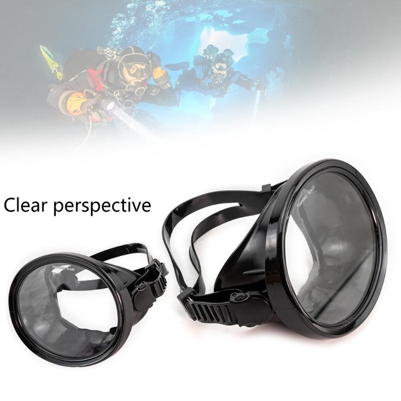 Diving Goggles Oval Shape Antifog Scubas Goggles Tempered Glass Antileak Diving Mask Panoramic Wide View Goggles Mask