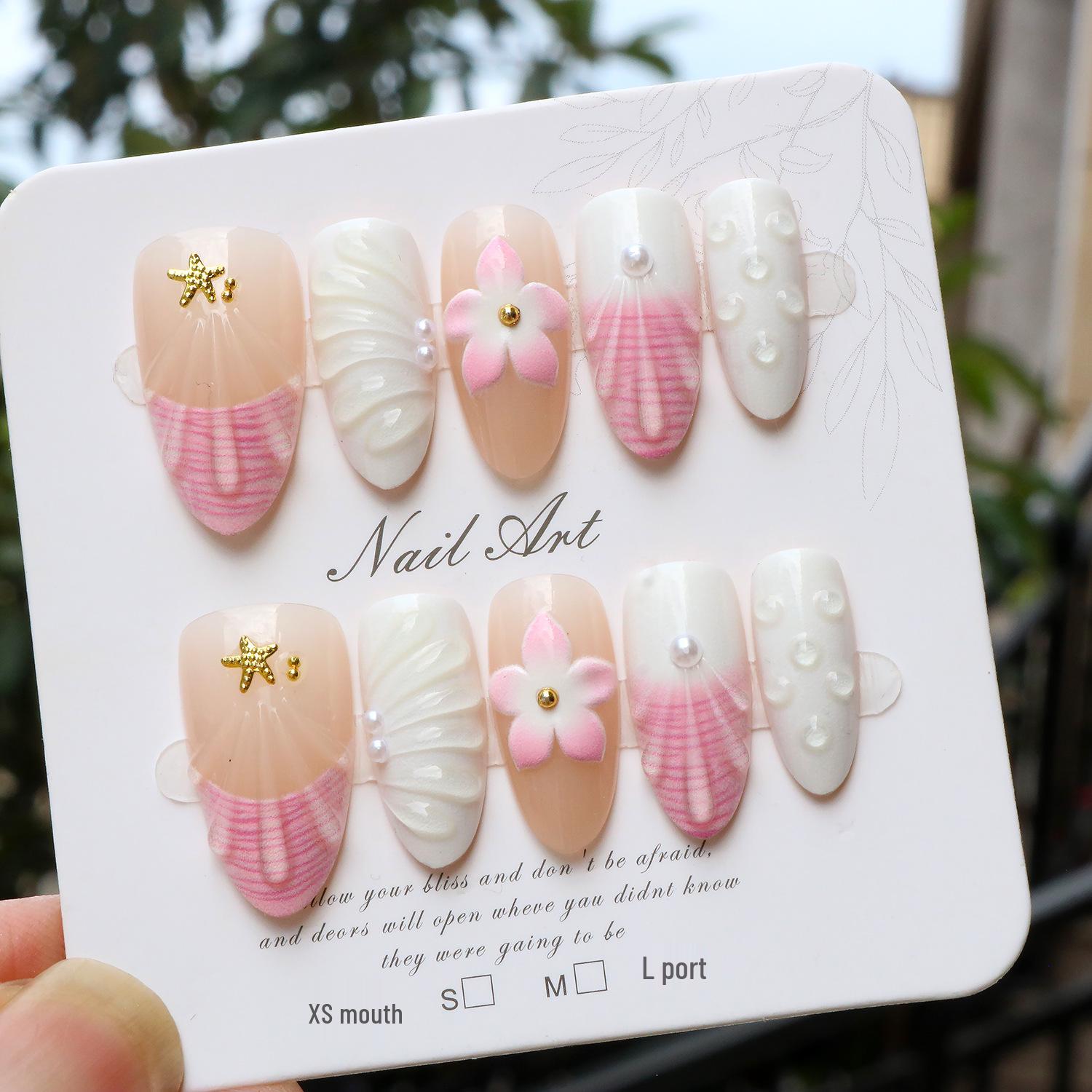 3D Diamond Style French Whitening Nail Art Stickers – High-End Wearable Design