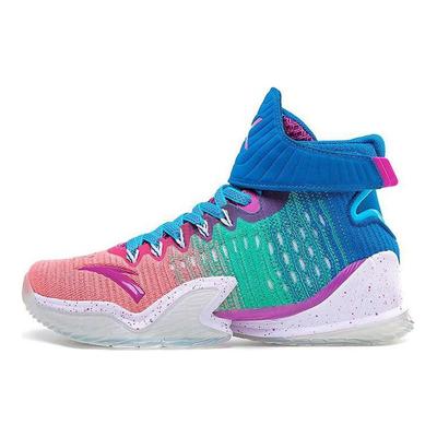 KT3 Cushioning Slip Resistant High Top Basketball Shoes Men's Orange Green Blue White 112031103S-1