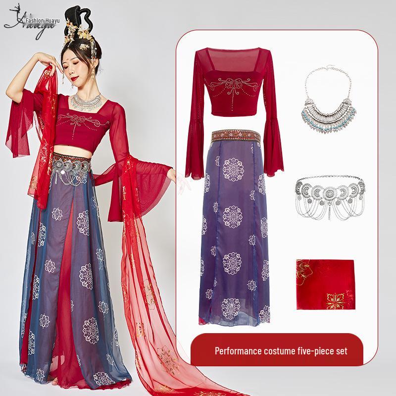 Huayu Hanfu Classical Dance Costume: Exotic Dunhuang Apsara Performance Attire