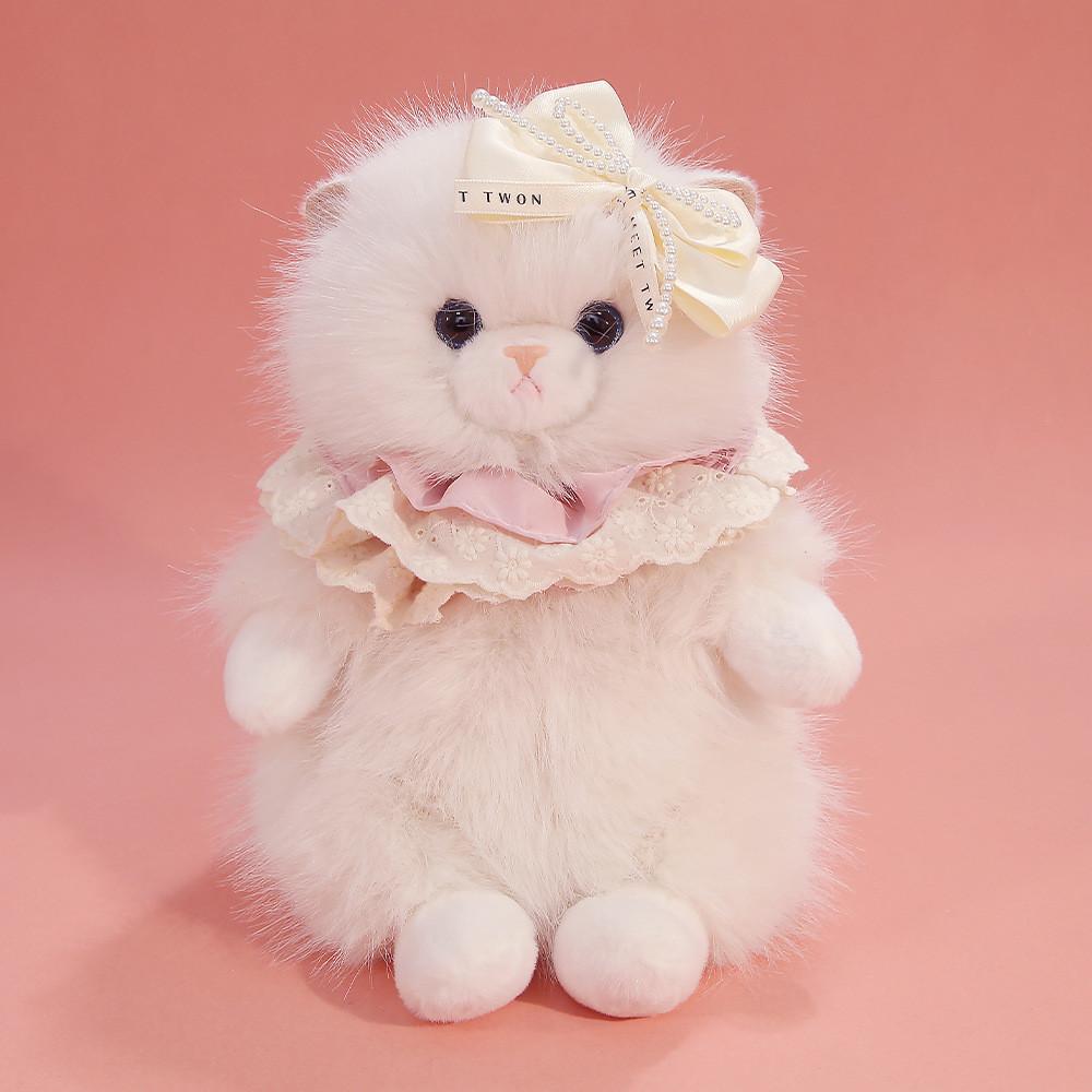 Lifelike Plush Cat Toy With Soft Polyester Fiber Filling For Kids And Collectors