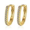 S925 Silver Sterling Diamond Jewelry Garnet Stud Earring For Women Fine Aros Mujer Oreja 14 K Gold Orecchini Earring Girls