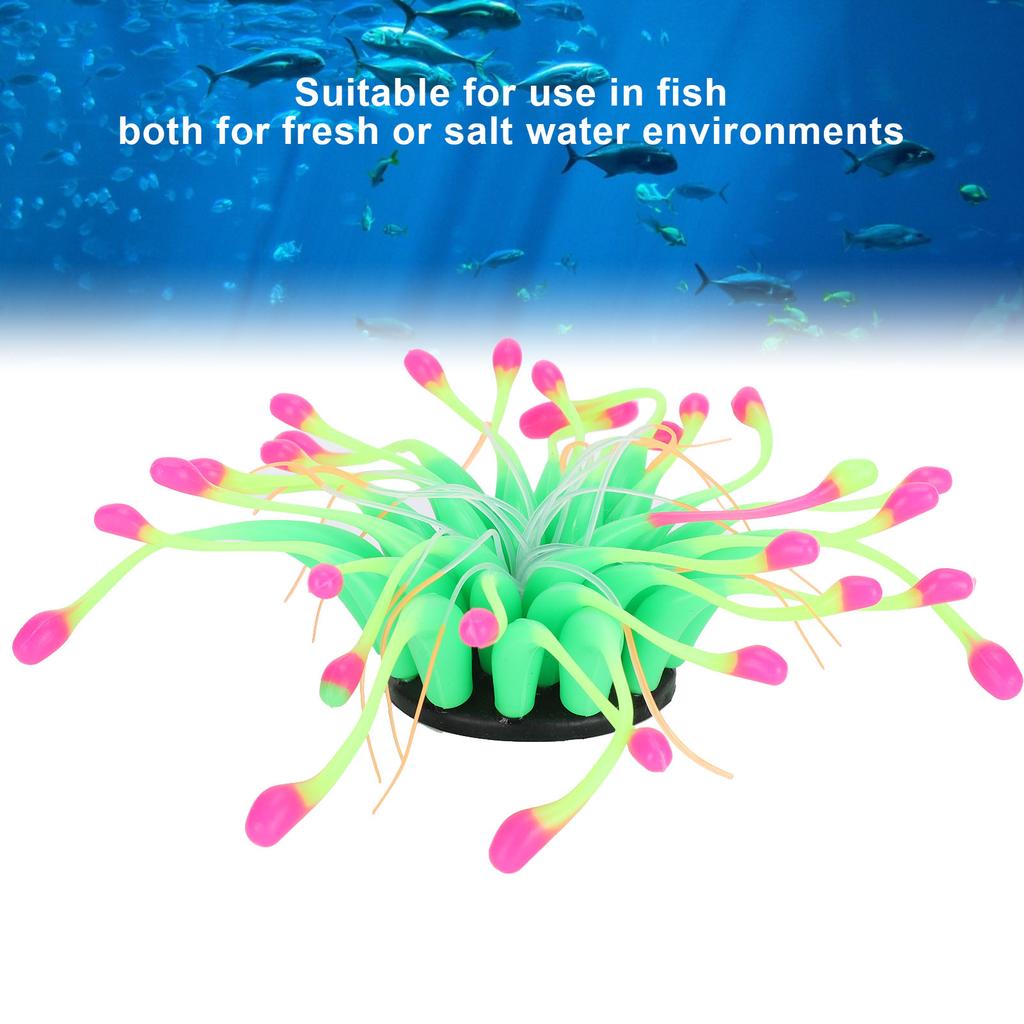 Artificial Coral Silicone Simulation Water Plant Aquarium Fish   Decoration Ornament