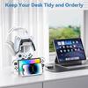 KDD Headphone Stand Game Controller Holder Headset Holder Desk Earphone Stand with Aluminum Support Bar Universal Storage Organizer for Phones &