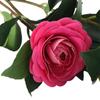 Plastic Artificial Camellia Flowers Real Touch Handmade Silk Camellia Flowers Branch Elegant Fake Flower Balcony Decoration