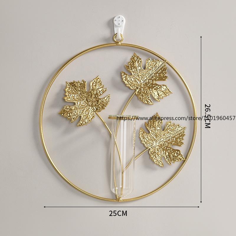 Nordische Eisenkunst Wandhänger Blumenschmuck, Kreative Wohnzimmerwanddekorationen, Bohrfreie Wandpflanzenhänge-Dekorationen