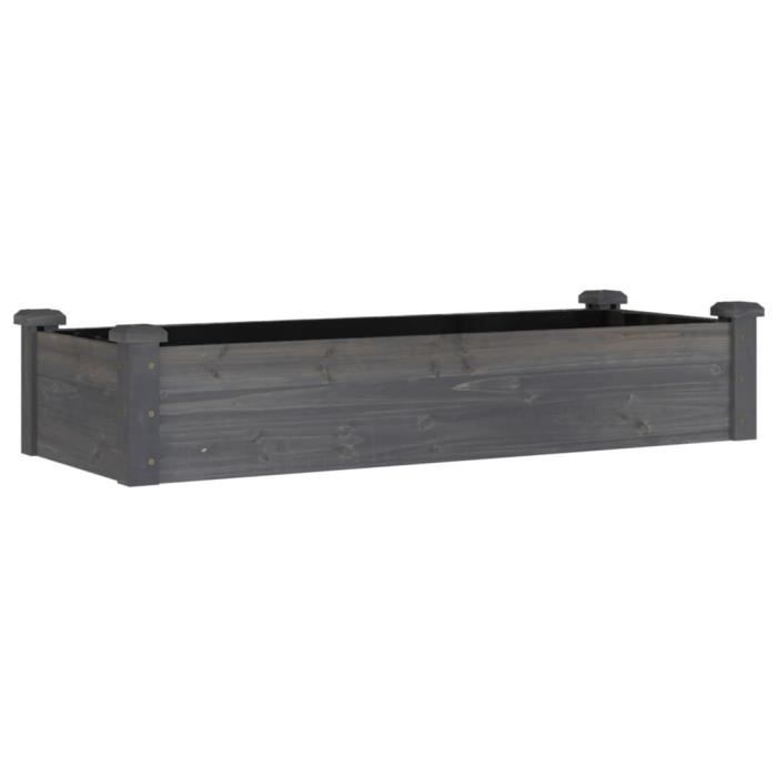 VidaXL Lit surélevé de jardin doublure 120x45x25 cm bois massif sapin 364288