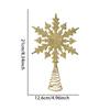 1Pc Gold Stamping Christmas Metal Exquisite Tree Top Star Party Decoration Snowflake Glitter Christmas Decoration