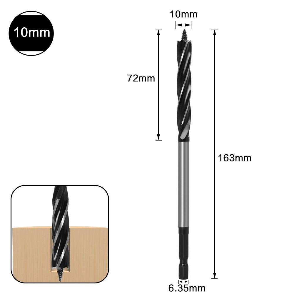 Woodworking Branch Drill, Four-Slot Woodworking Drill, Door Lock Hole Opener, Four-Blade Extended Woodworking Drill, Hexagonal Handle