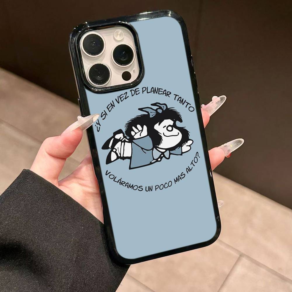 

Popular Cartoon M-Mafalda For IPhone 11 12 13 14 15 16 17 Pro Max Plus TPU+PC Shockproof Back Phone Cases iPhone 14