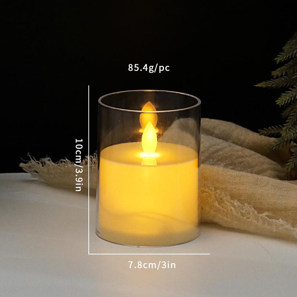 Acryl LED Kerze mit flackernder Flamme und Tassen-Atmosphäre