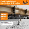 Under Table Storage Rack No Drilling Extendable Metal Cable Management Tray Metal Cord Organizer Kit Kitchen Storage Accessories
