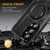 For Samsung Galaxy S24 Magnetic Case Lens Kickstand PC+TPU Shockproof Phone Cover