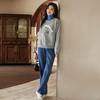 VICTORIA&VERA Women's Dolphin Jacquard Knit Sweater