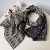 Spring  New Cotton Double Sided Scarf Korean Version Sunscreen Shawl Flower Printed Neck Scarves