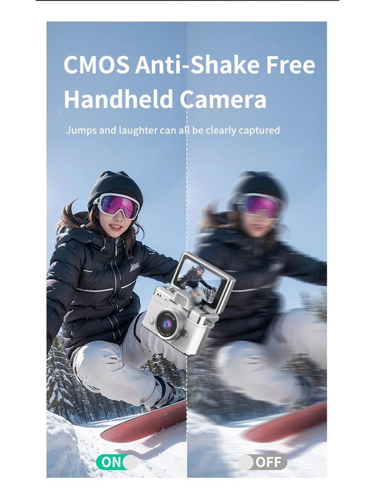 LX-027 Portable 1080P Retro Camera with Flip Screen for Outdoor Sports & Travel