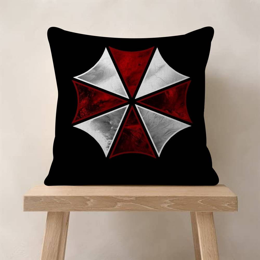 Game R-Resident E-Evil U-Umbrella Double-Sided Printed Pillow Cover Short Plush Suitable Living Rooms Sofas Throw Cushion Cover