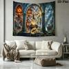 Lord Rings Wall Tapestry Aesthetic Wall Hanging Printed Fabric Blanket Decorative Tapestries for Bedroom Living Room Home Decor
