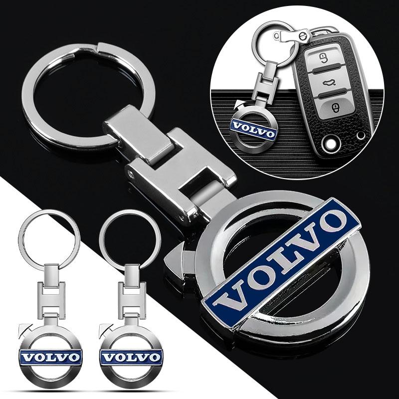 Porte-clés de voiture Porte-clés Pendentif Porte-clés en métal Emblème Pour Volvo 240 C70 S40 S50 S60 S70 S80 S90 V40 V50 V60 V90 XC40 XC60 XC90 Vnl Camion