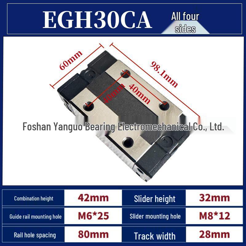 High-Precision Heavy-Duty Linear Guide Rail Slider HGH/HGW/EGH/EGW15/20