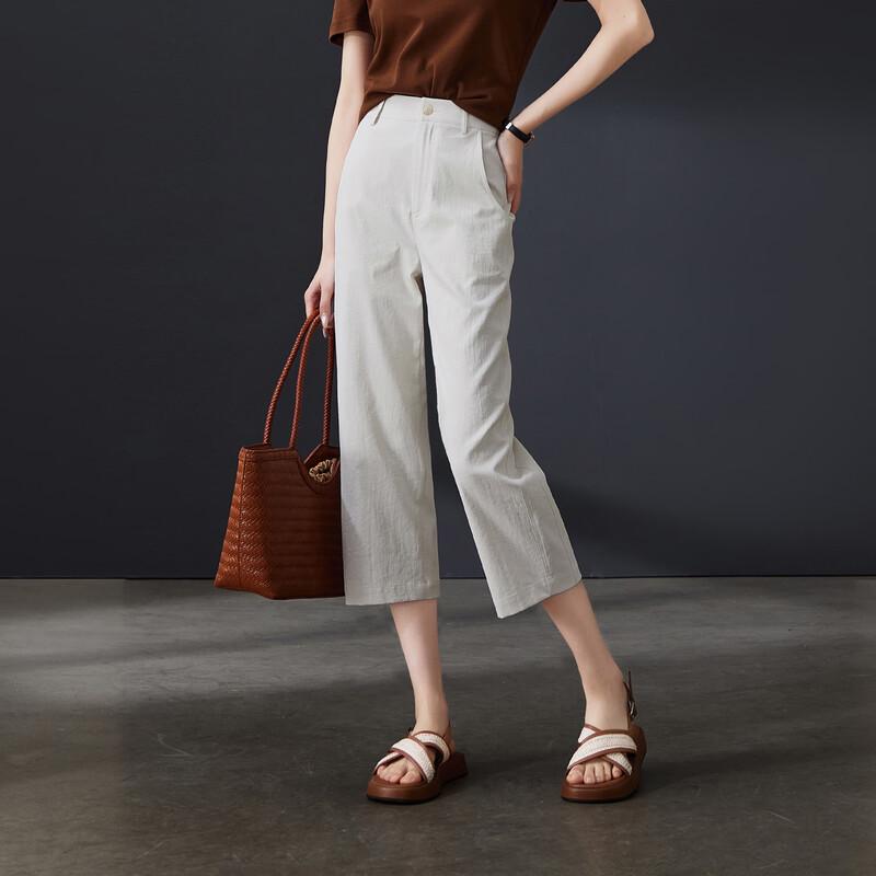 SOFSIL Women's High-Waist Straight-Leg Casual Pants