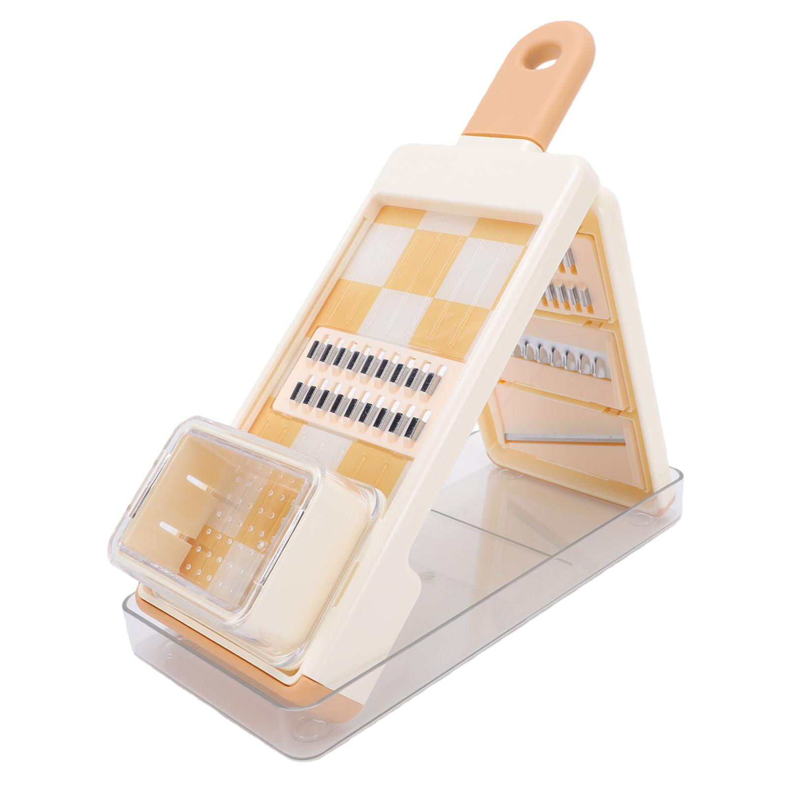 4 in 1 Vegetable Chopper Multi Function 304 Stainless Steel Manual Food Chopper with Container Kitchen Tool