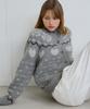 LETTERA Alpaca Wool Nordic Knit Cardigan_Grey