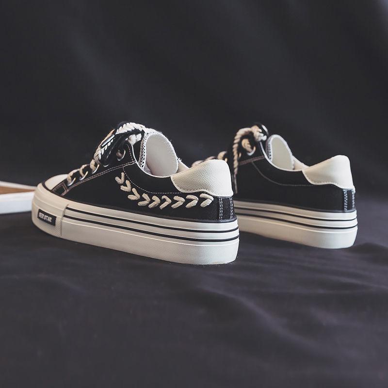 Women Thick Sole Footwear Platform Canvas Shoes Height Increasing Chunky Sneakers For Youth Girls Outdoor Trainers Female Ladies