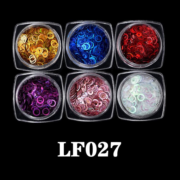 Nail Art Sequins Super Glitter Powder Symphony Combination Sequins Diy Nail Decoration 6 Color Set