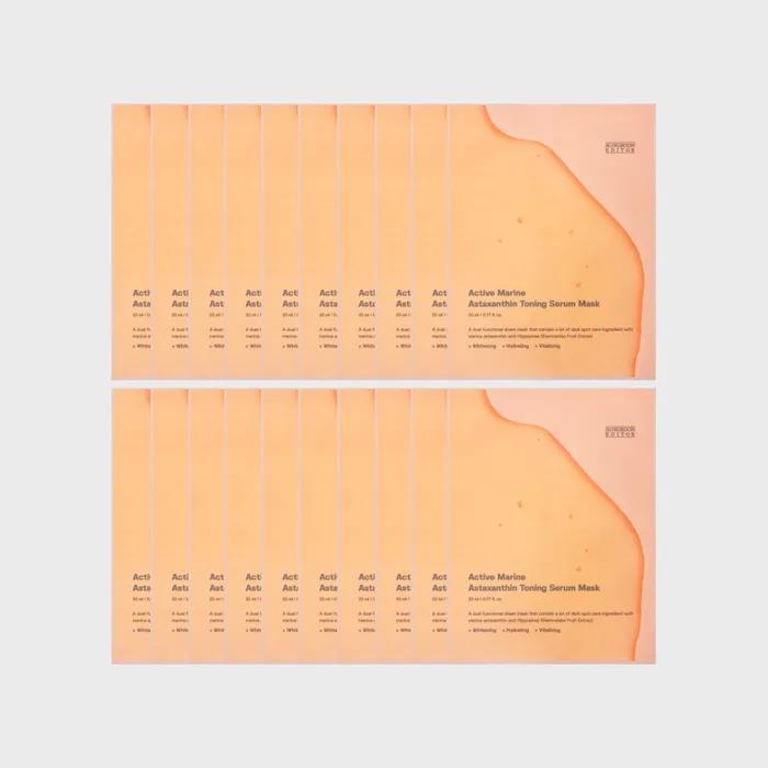 [20 sheets] Active Marine Astaxanthin Toning Serum Mask (2 BOX)