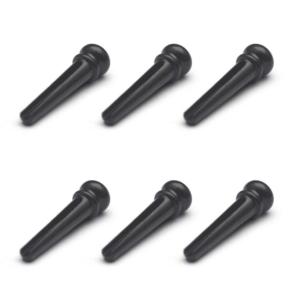 Pack of 6 Guitar Bridge Pins Pegs for Folk Guitars Guitar Bridge Pins Replacement Guitar End Pin Guitar String Peg Nail