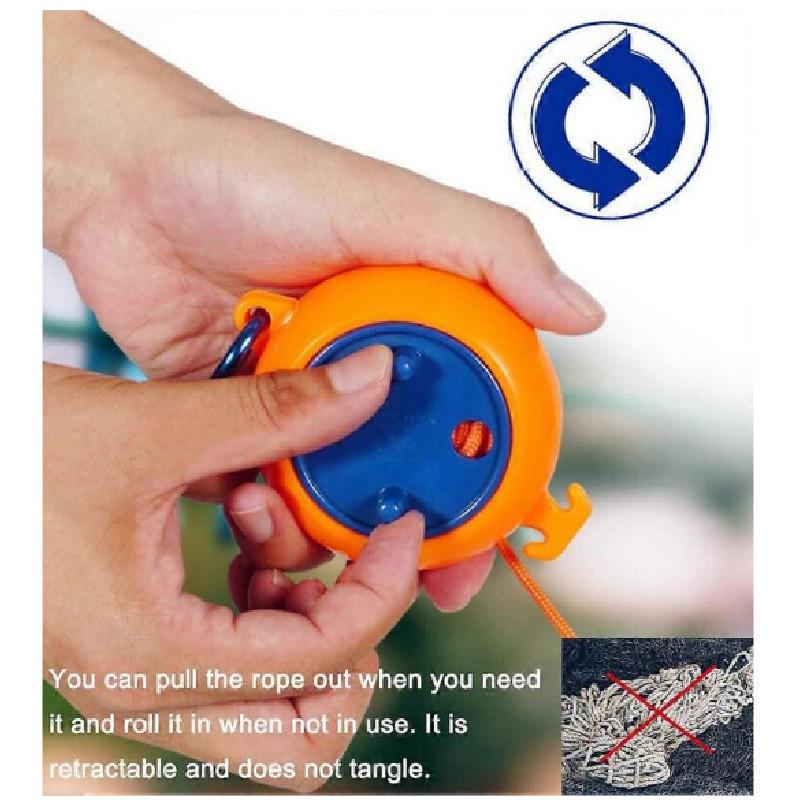 Tragbare einziehbare Wäscheleine für Außen, Innen, Reise, Hinterhof, Camping