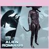 Alien Romulus Cosplay Kostüm für Halloween-Aufführung mit Polyesterstoff für alle Geschlechter