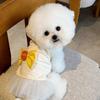 Pet dog clothes spring and summer thin Teddy Bichon Pomeranian Yorkshire terrier small dog traction cat princess dress