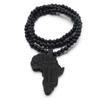 Arrival Africa Map Necklace For Men And Women Wooden Pendant Bead String Necklace Hip Hop Jewelry