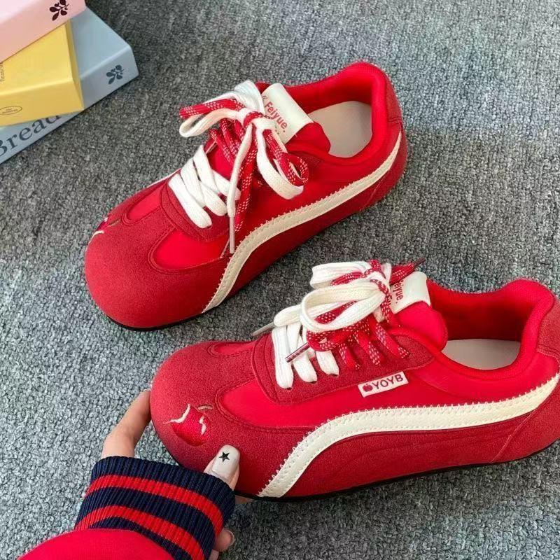 Summer niche thick-soled women's little white shoes, new campus versatile casual leather board shoes
