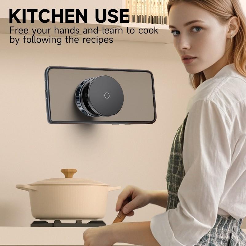 360° Drehbarer Vakuum-Saugfuß Handy Feste Halterung Ständer Stark Magnetisch Haushalt Handyhalter