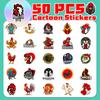 50 Rooster Cuso Doodle Stickers Personality Cartoon Animal Big Rooster Children Cartoon Stickers