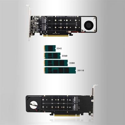 Κάρτα Επέκτασης Pcie 4.0 X16 σε M.2 M-key NVMEx4SSD RAID 4 x 32Gbps