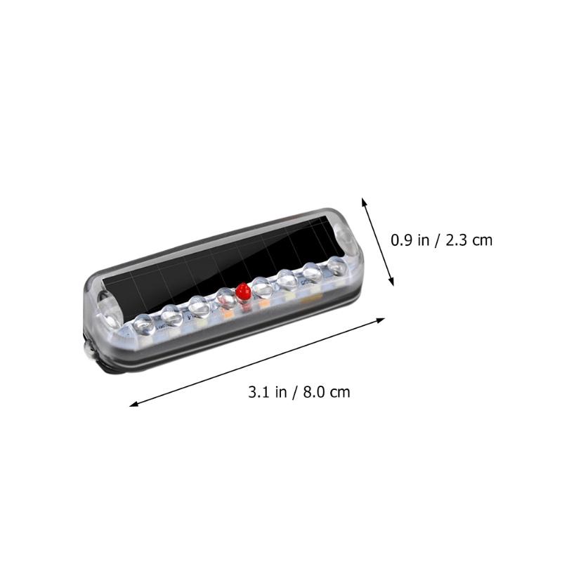 Wireless Solar Safety Strobe Warning Lights LED Anti-collision Self-adhesive Flashing Signal Lamp for Cars Bicycles Motorcycles
