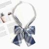 Cravate rayée style écolier pour enfants avec nœud pour mode décontractée Printemps