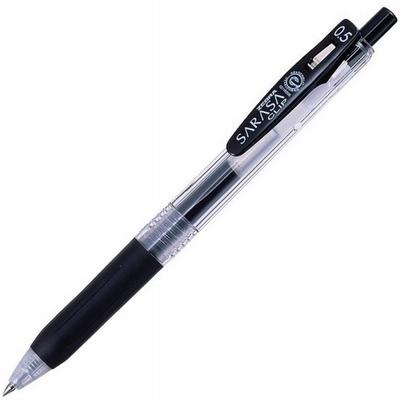 Zebra Sarasa Clip Gel Ballpoint 10 Pen, 0.5mm, Black, Pens, B-JJ15-BK