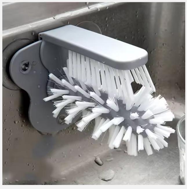2025 Cup Scrubber Glass Cleaner Lazy Bottles Brush Sink Kitchen Accessories 2 In 1 Drink Mug Wine Suction Cup Cleaning Brush Gadgets