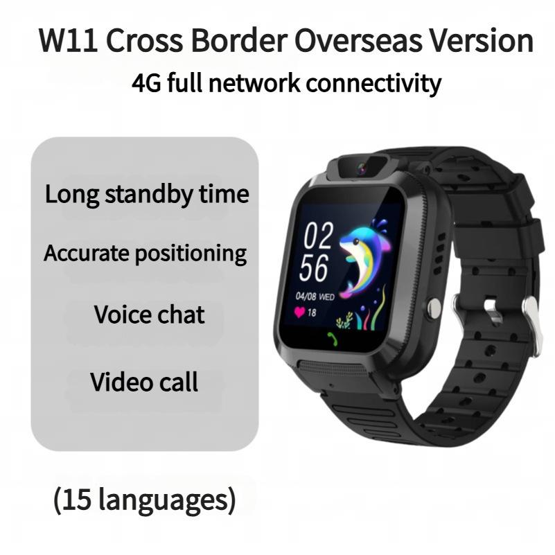 4G Waterproof Q12 Kids' Smartwatch with English & Multi-language Video Positioning