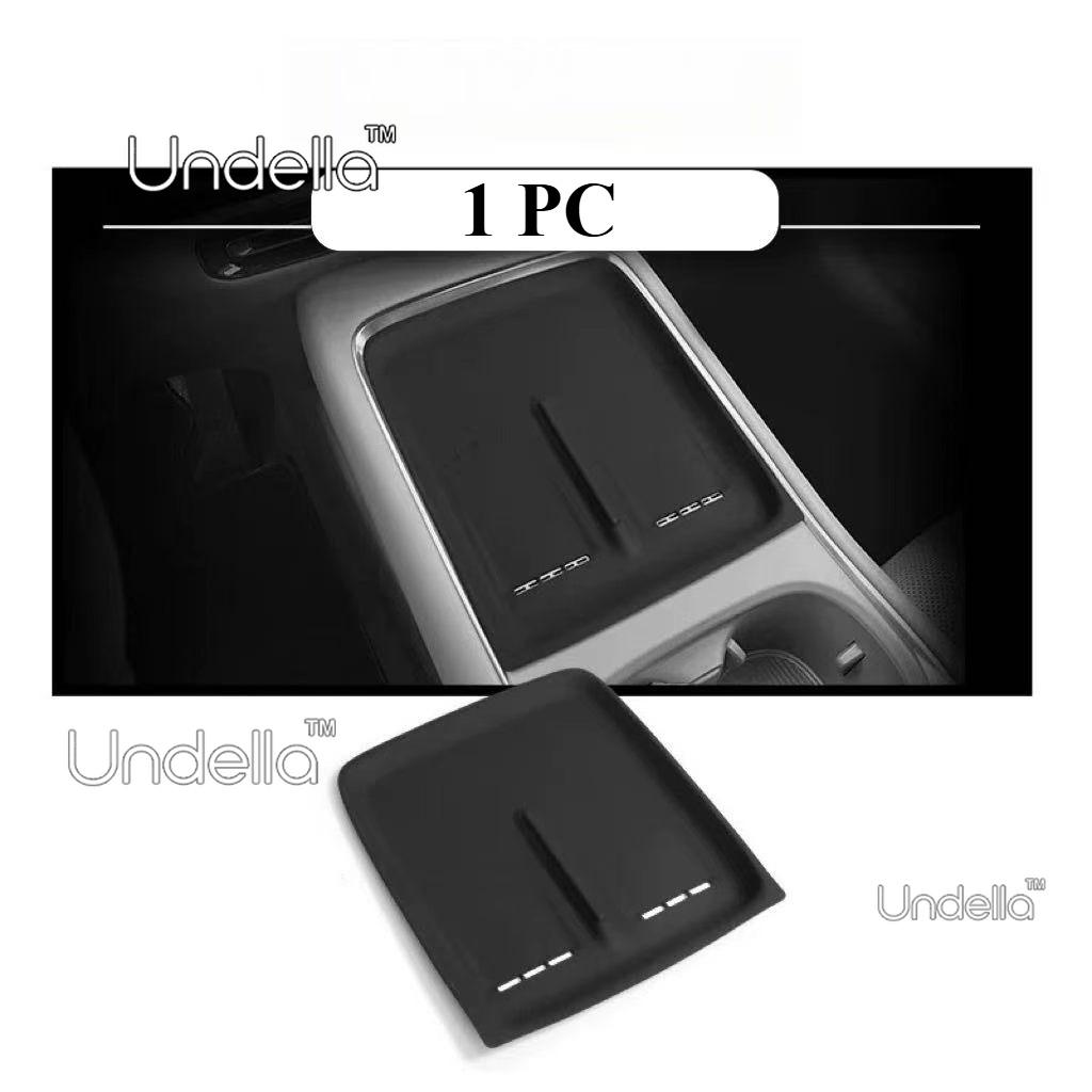 Pour XPENG P7+ P7plus 2026 2027 Boîte de rangement d'accoudoir de voiture Console centrale Console centrale Charge sans fil Coussinet en silicone Accessoires