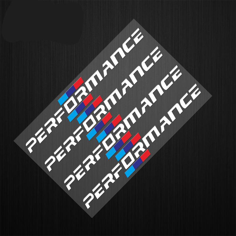 4pcs Car Door Handle Emblem Performance 3D Stickers For Bmw M F30 F31 F34 F35 F80 G30 G31 F01 F02 F20 F21 F52 E46 X1 X3 X5 X6 X7