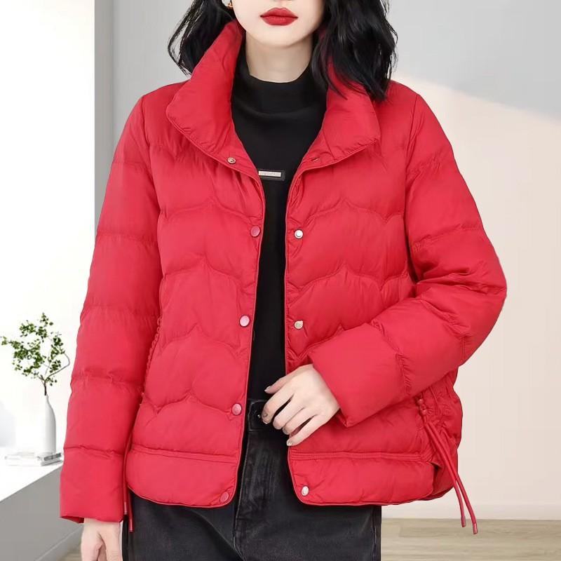 Womens Short Down Jacket Winter Warm Loose Fit Duck Coat Daily Commute